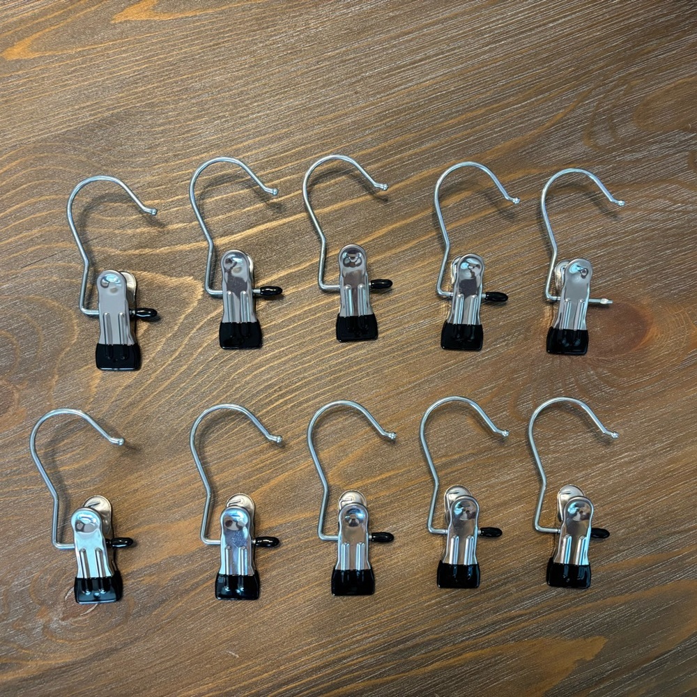 Pant Hangers with Clips, Metal Legging Organizer for Closet 10 Pack Space Saving